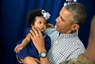 “Are you hiding anything in those cheeks?” Sept. 22, 2014White House Photo by Pete Souza